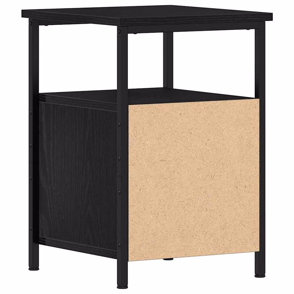 Berkfield Home Modern Bedside Cabinets, 2 Piece Set in Black Oak, W/D/H: 34 x 35.5 x 50 cm – 6
