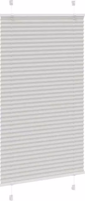 Berkfield Home Single Pleat Fabric Blind in Light Grey, W: 80 cm, H: 150 cm