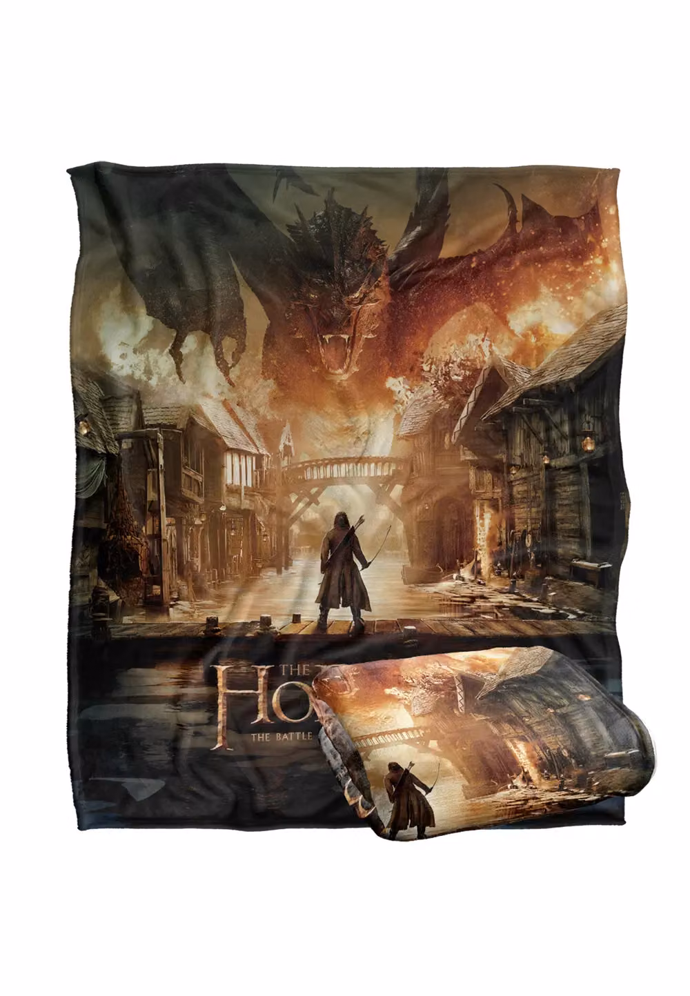 Warner Brothers The Hobbit Battle Of The Five Armies Silky Touch Super Soft Throw Blanket, White, W: 152 cm, D: 127 cm – 2