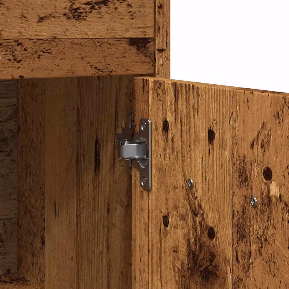 Berkfield Home Bathroom Cabinet in Brown Old Wood, W/D/H: 60 x 33 x 80 cm – 5
