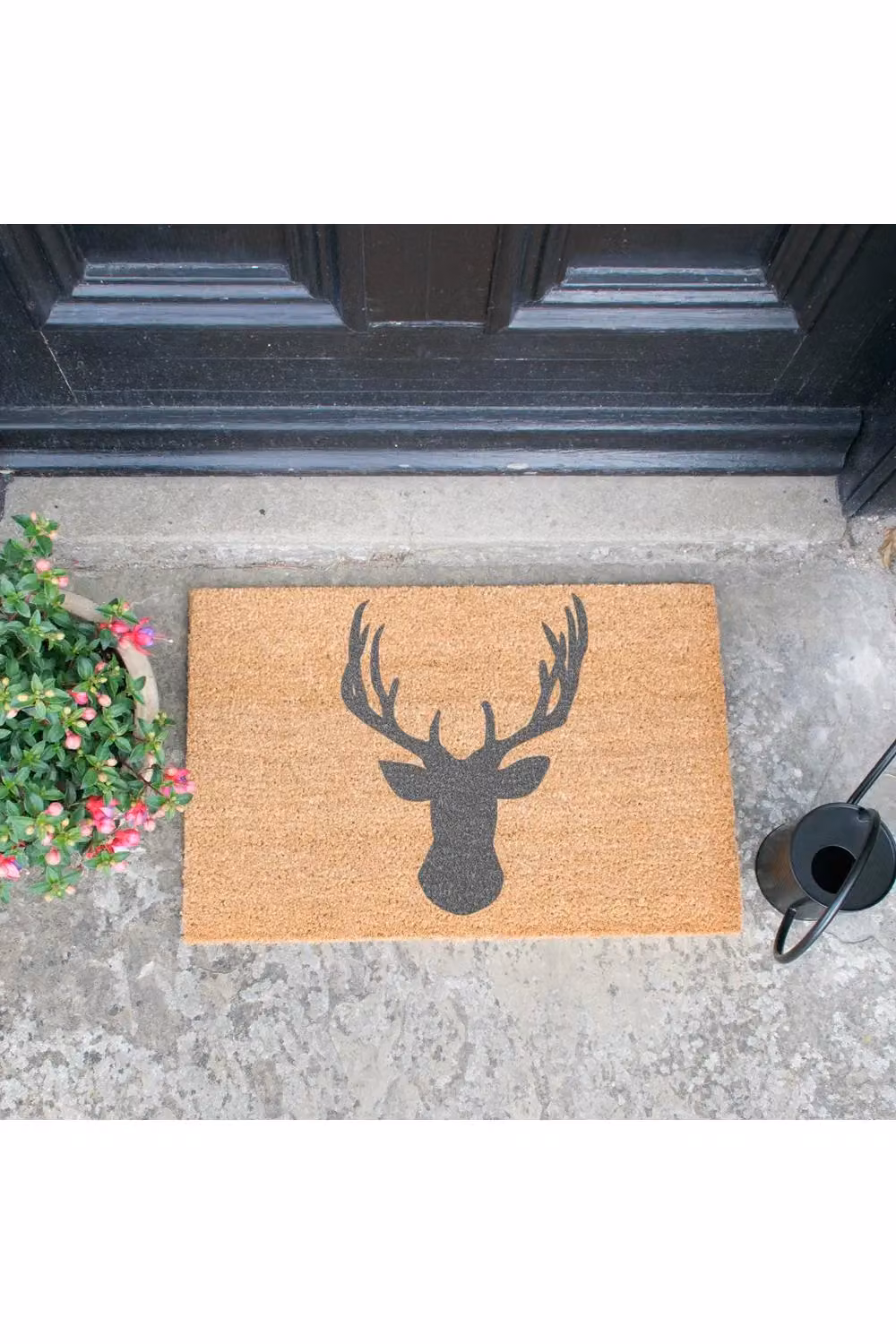 Artsy Mats Stagshead Grey Coir and Natural Rubber Doormat, W: 60 cm, D: 40 cm – 3