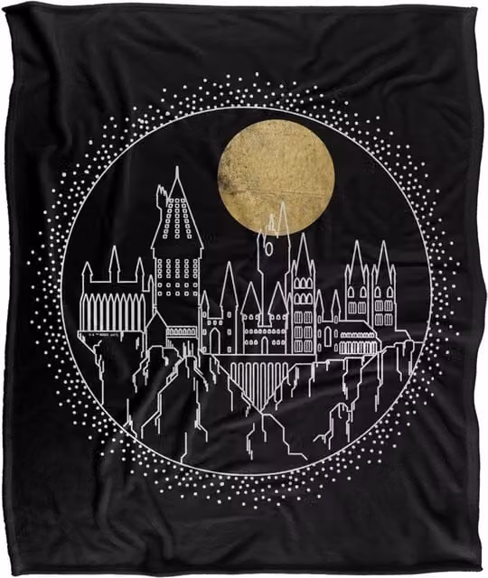 Warner Brothers Harry Potter Hogwarts Full Moon White Fleece Throw Blanket W/D/H: 152 x 127 cm – 6
