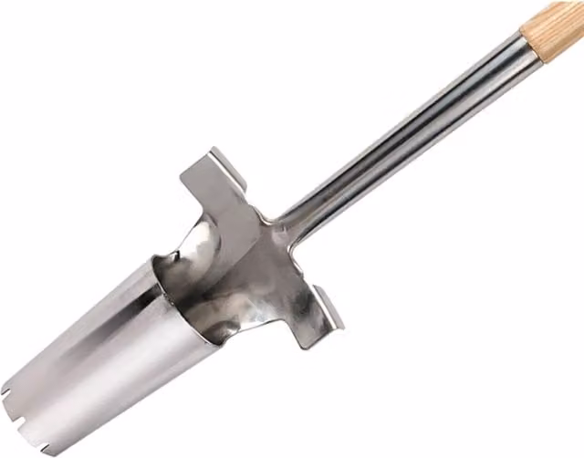 Kent & Stowe Stainless Steel Long Handled Bulb Planter in Silver