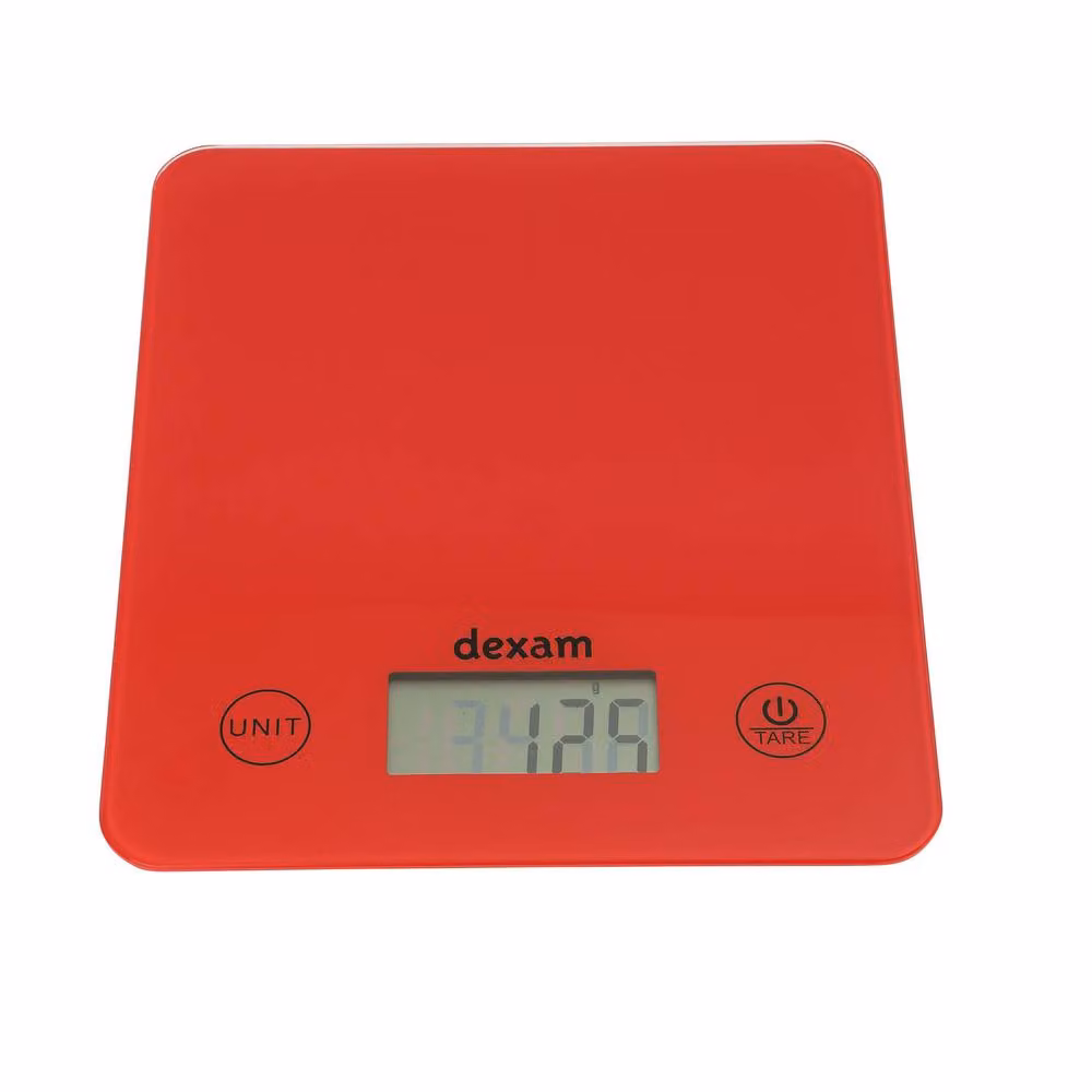 Dexam Digital Kitchen Scales with Glass Surface in Red – 2