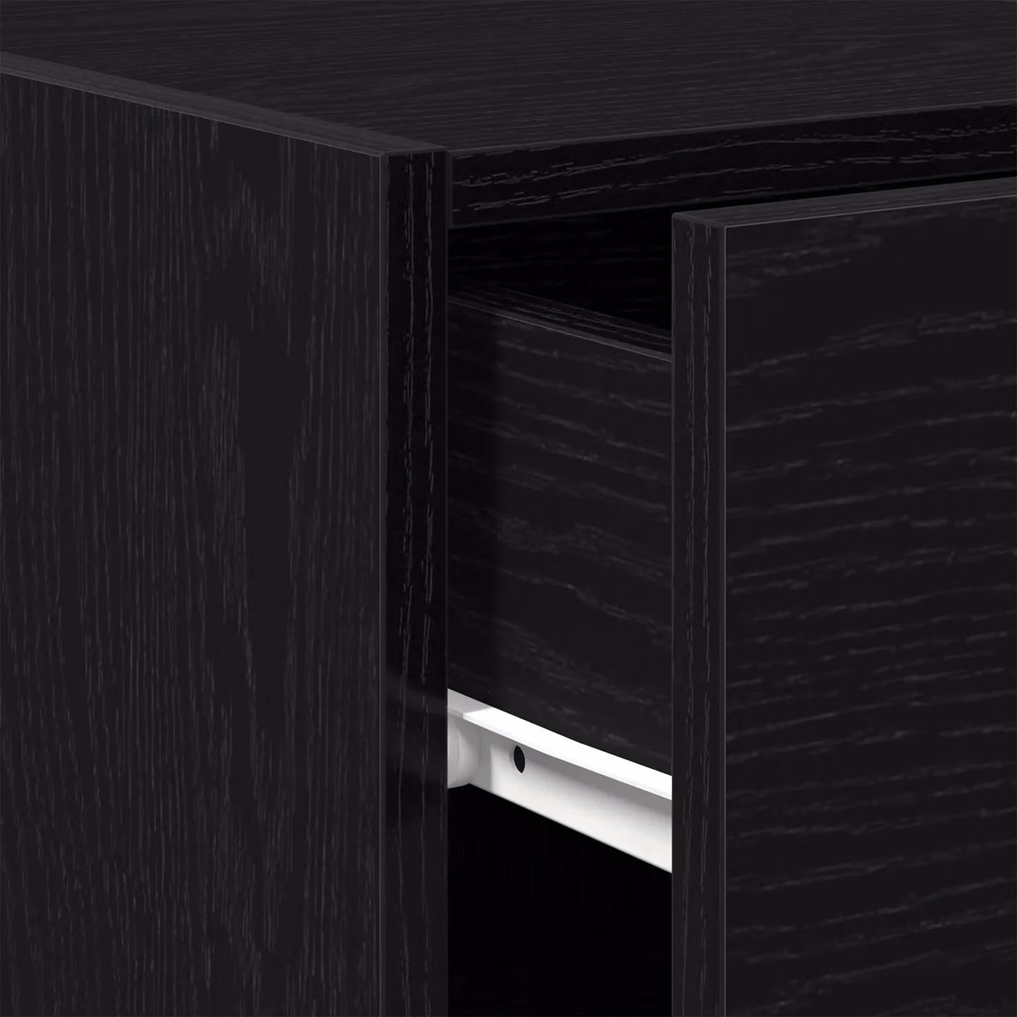 Berkfield Home Black Oak Sideboard, W/D/H: 93 x 30 x 42.5 cm – 4