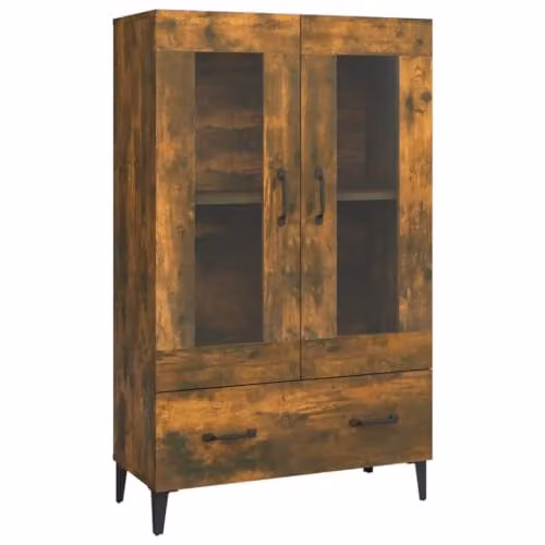 vidaXL Highboard in Smoked Oak, W/D/H: 70 x 31 x 115 cm – 1
