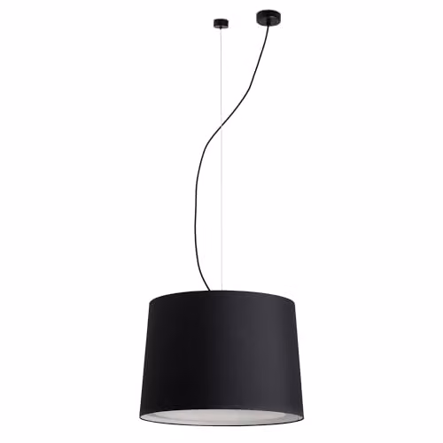 Netlighting Conga Black Modern Fabric Cylinder Pendant Lamp, Diameter: 45 cm