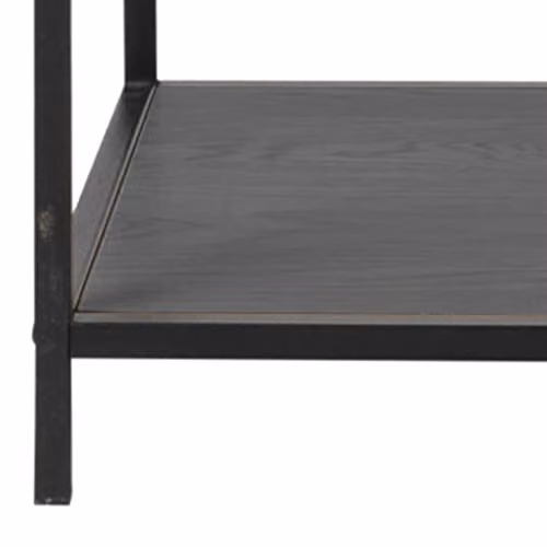 Emob Dover 4-Shelf Metal Shelving Unit, Black, W: 114 cm, D: 35 cm, H: 185 cm – 2