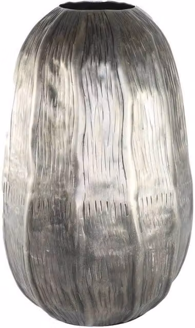 KDMD Antique Silver Eros Egg Vase, Height: 34 cm, Diameter: 22 cm