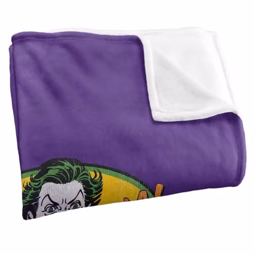 Logovision DC Originals The Joker Silky Touch Super Soft Fleece Throw Blanket, Multicolour, W: 91.44 cm x D: 91.44 cm x H: 147 cm – 2