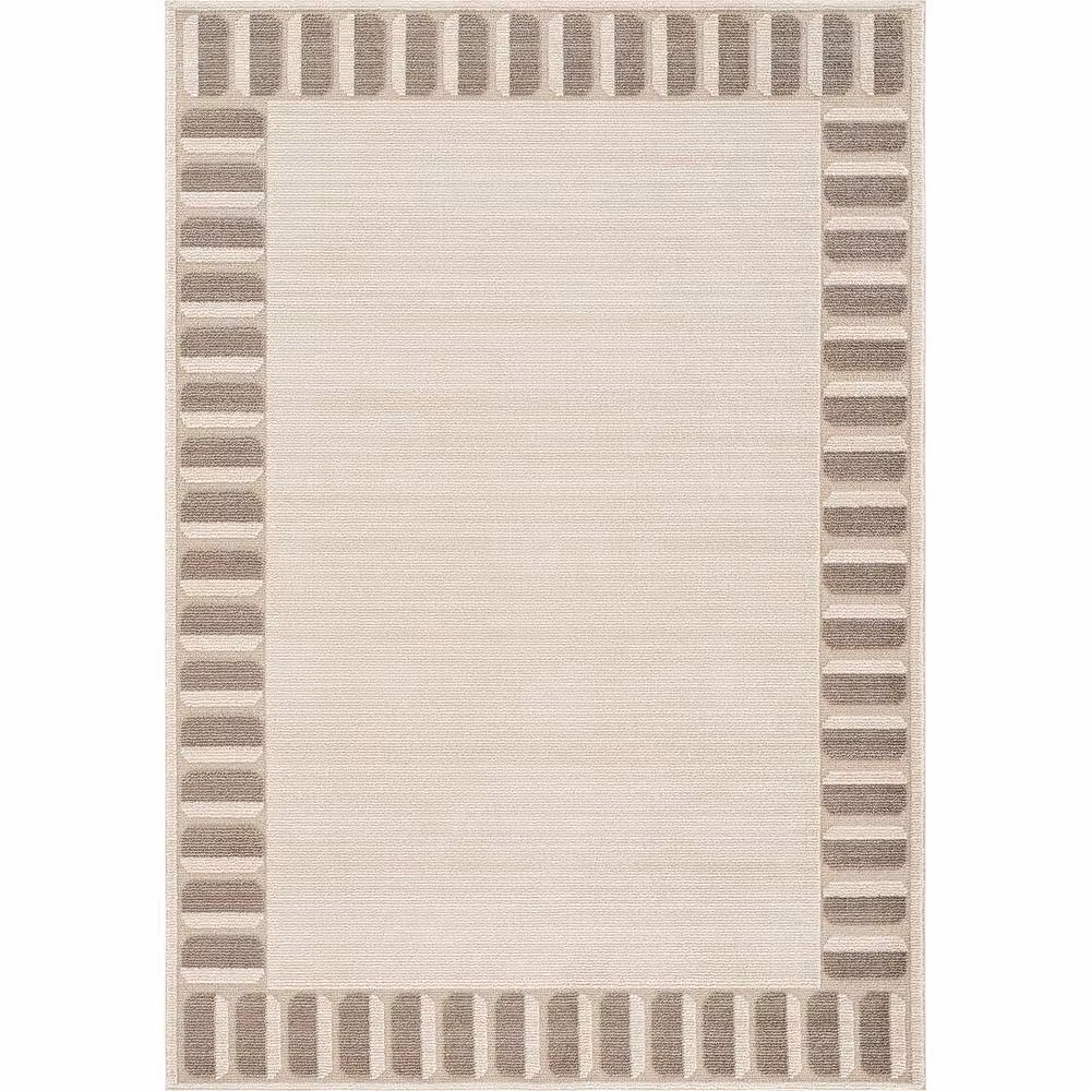 Livabliss Fifth Avenue Deco Border Rug in Brown and Beige, W: 200 cm, D: 275 cm – 2