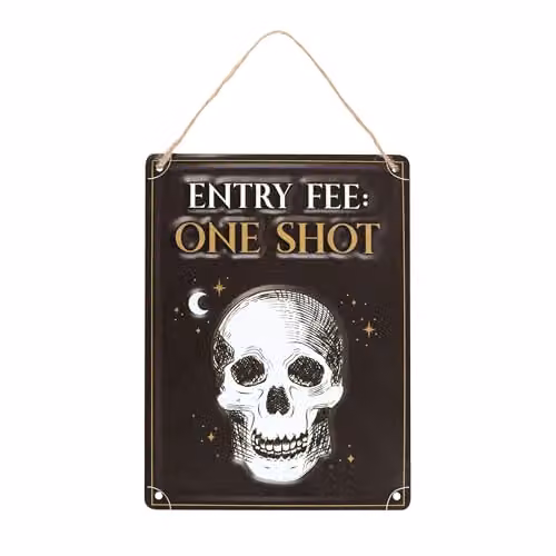 Something Different Wholesale Gothic Metal Hanging Sign in Black and Brown – 4