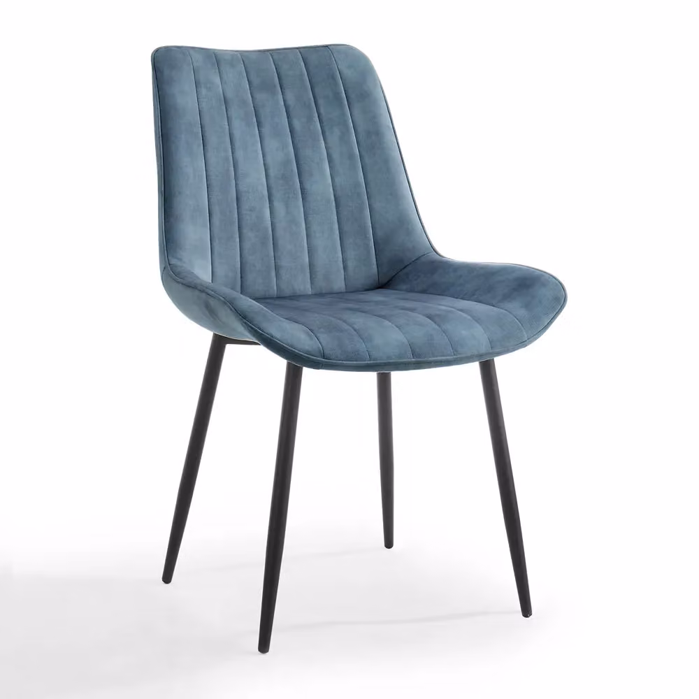 Home Detail Georgia Dining Chair Set of 2, Blue Grey Faux Leather – 2