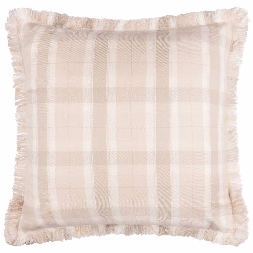 Voyage Maison Arrochar Tartan Woven Indoor/Outdoor Square Cushion in Beige and Brown, W/D/H: 50 x 50 x 50 cm – 2