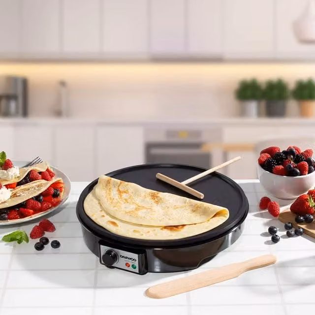 Daewoo Electric Crepe Maker - Black