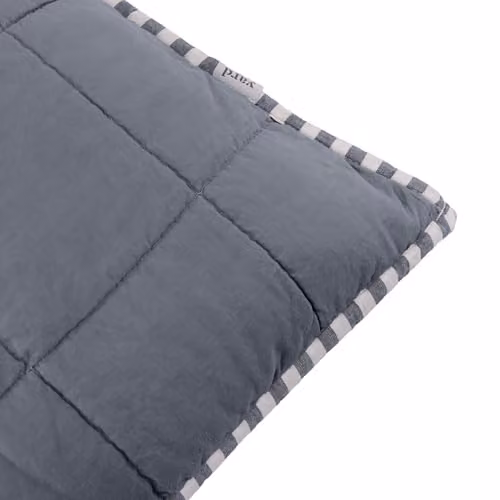 Yard Hebden Striped Square Cotton Cushion in Blue, W/D/H: 55 x 55 x 55 cm – 4
