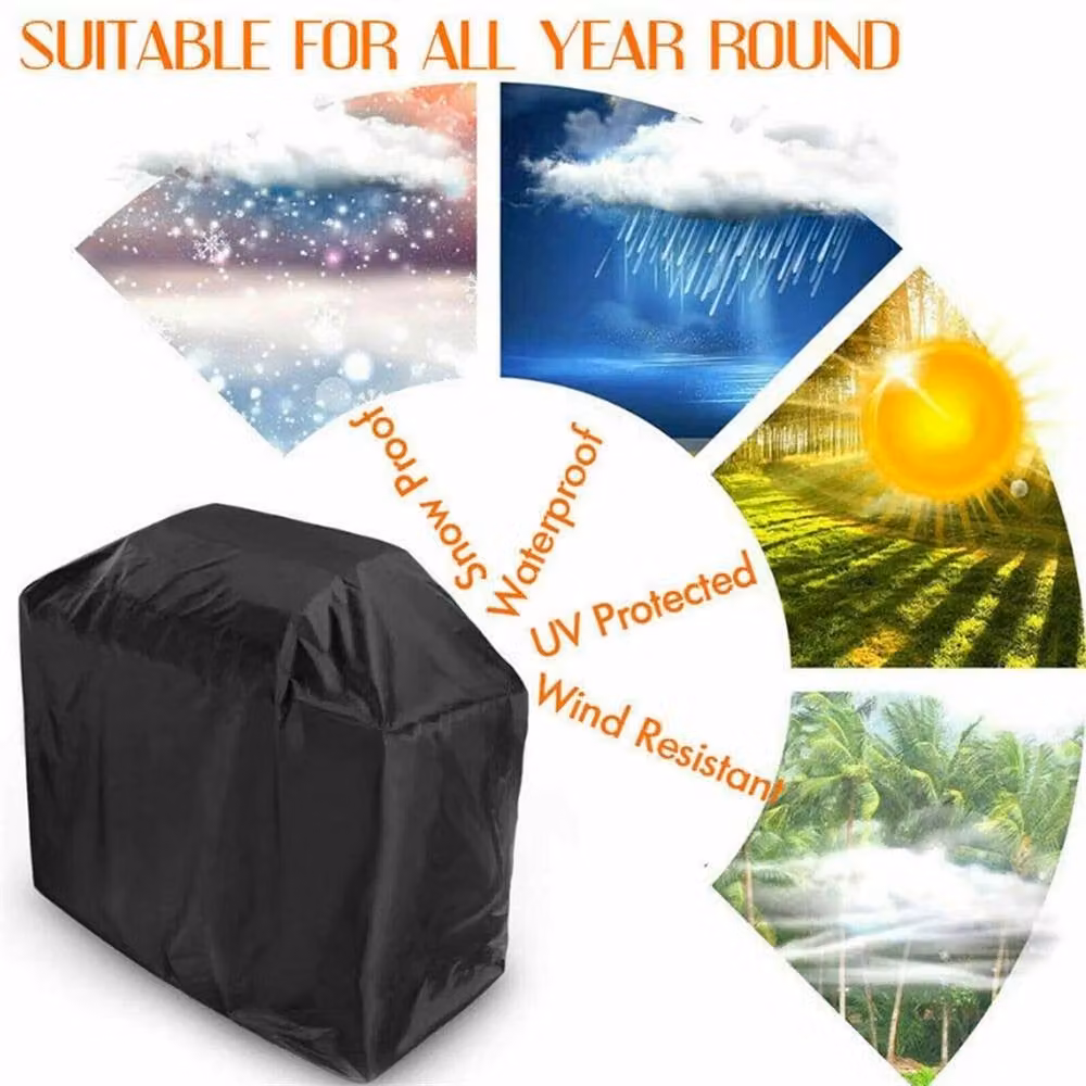Nordara Black Polyester Garage Shelter Rain Cover and UV Protector, W: 170 cm, D: 71 cm, H: 117 cm – 3