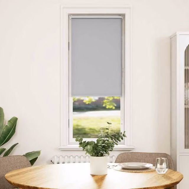 Berkfield Home Grey Blackout Roller Blind with Thermal Insulation, W: 60 cm, H: 175 cm