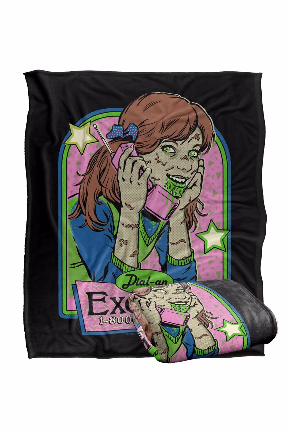 Steven Rhodes Dial An Exorcist Super Soft Fleece Throw Blanket, Multicolour, W/D/H: 152 x 127 cm – 2