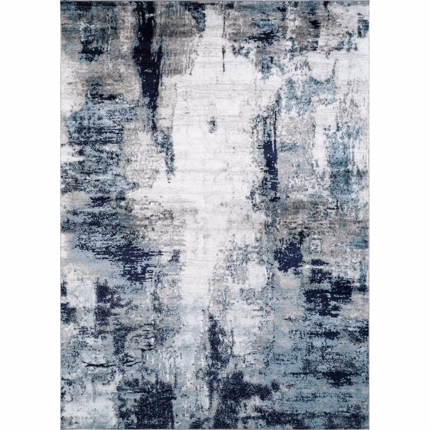 Livabliss Wanderlust Abstract Modern Marble Rug in Navy Blue, Grey and Black, W: 160 cm, L: 220 cm – 2