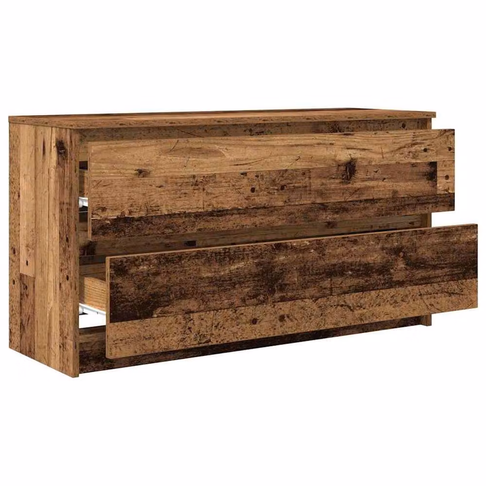Berkfield Home Rustic Old Wood TV Cabinet in Brown, W/D/H: 100 x 35 x 54 cm – 4