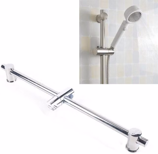 Havendro Adjustable Stainless Steel Bathroom Shower Head Holder in Silver