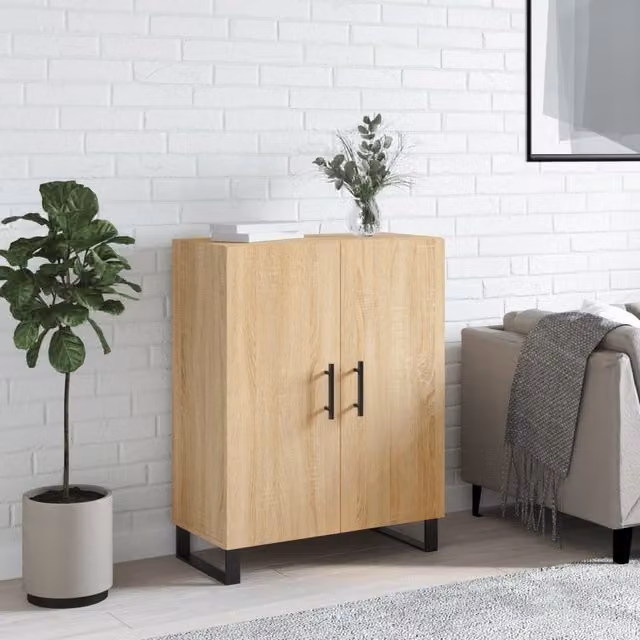 Berkfield Home Sonoma Oak Sideboard in Brown, W/D/H: 69.5 x 34 x 90 cm – 1