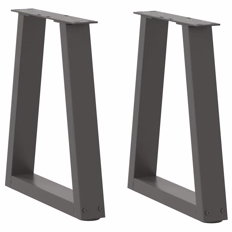 Berkfield Home V-Shape Dining Table Legs, 2 Pieces, Anthracite Dark Grey Steel, H: 42-43.3 cm x W: 38 cm
