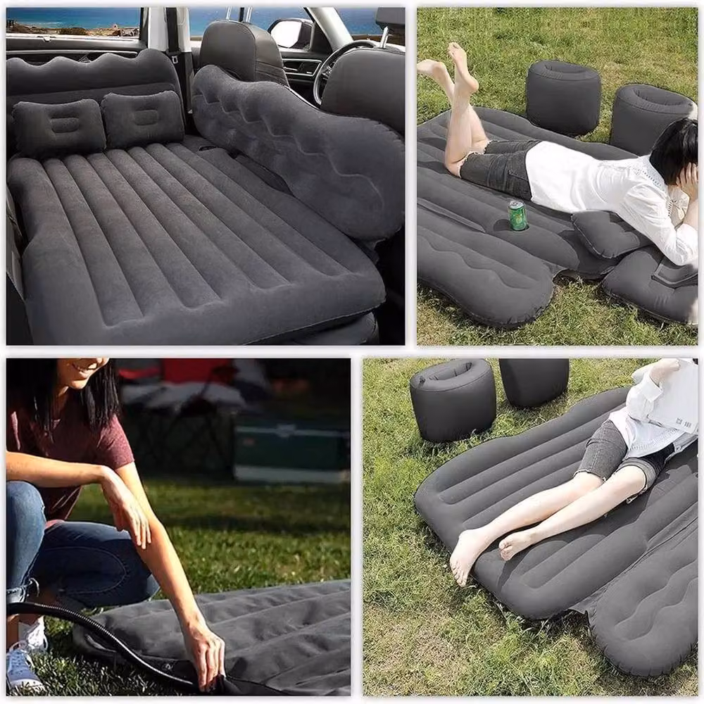 FLAVORA Inflatable Car Travel Air Bed Mattress for Back Seat in Grey – 4