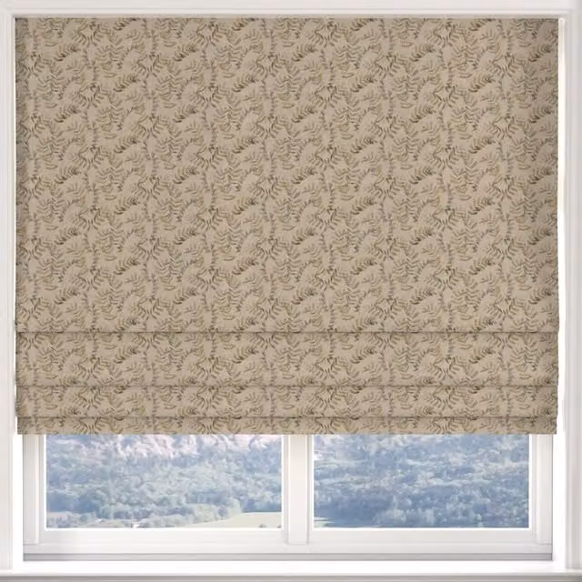 Ante Decor Lamina Made to Measure Blackout Roman Blind in Sienna Floral Pattern