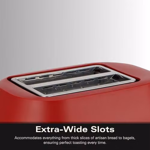 Hamilton Beach Ella 2 Slice Toaster, 800W, Matte Red - HBT1322MR – 4