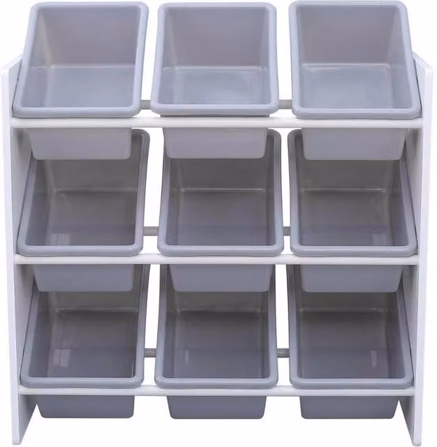 SPETLEK Storage Unit with 9 Removable Grey Baskets