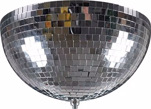 FX Lab Silver Half Mirror Ball with Built In Motor, Diameter: 20 cm