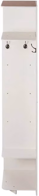 FLAVORA Wooden Coat Rack Cabinet in White, W/D/H: 30 x 30 x 180 cm