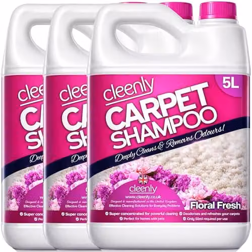 Cleenly Carpet Shampoo Cleaner Solution in Floral Fresh Fragrance, 15 l