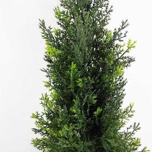 Leaf UV Resistant Artificial Cedar Cypress Topiary Tree in Green, H 120 cm x W 35 cm x D 35 cm – 3