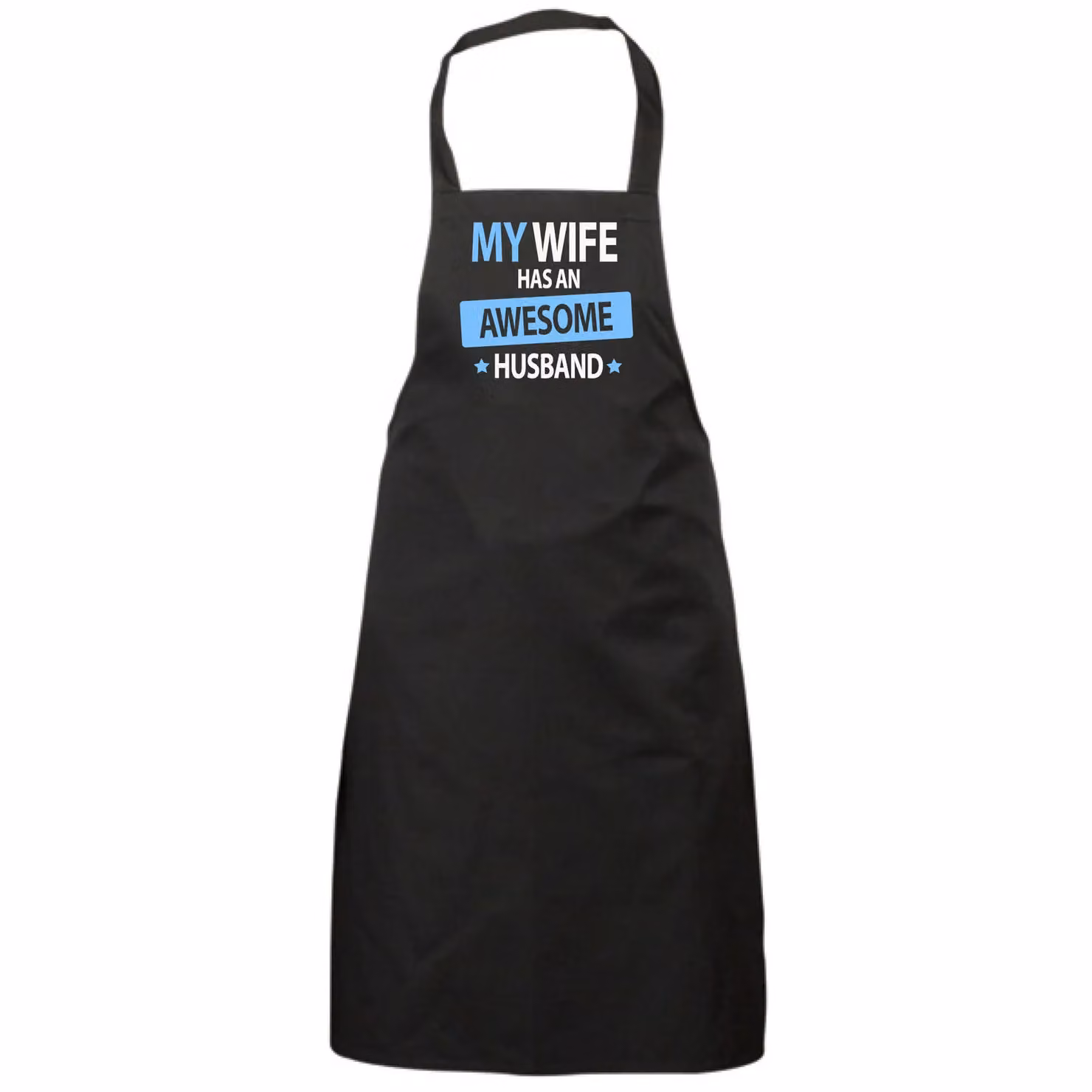 60 Second Makeover Men's My Wife Has An Awesome Husband Black Apron – 2