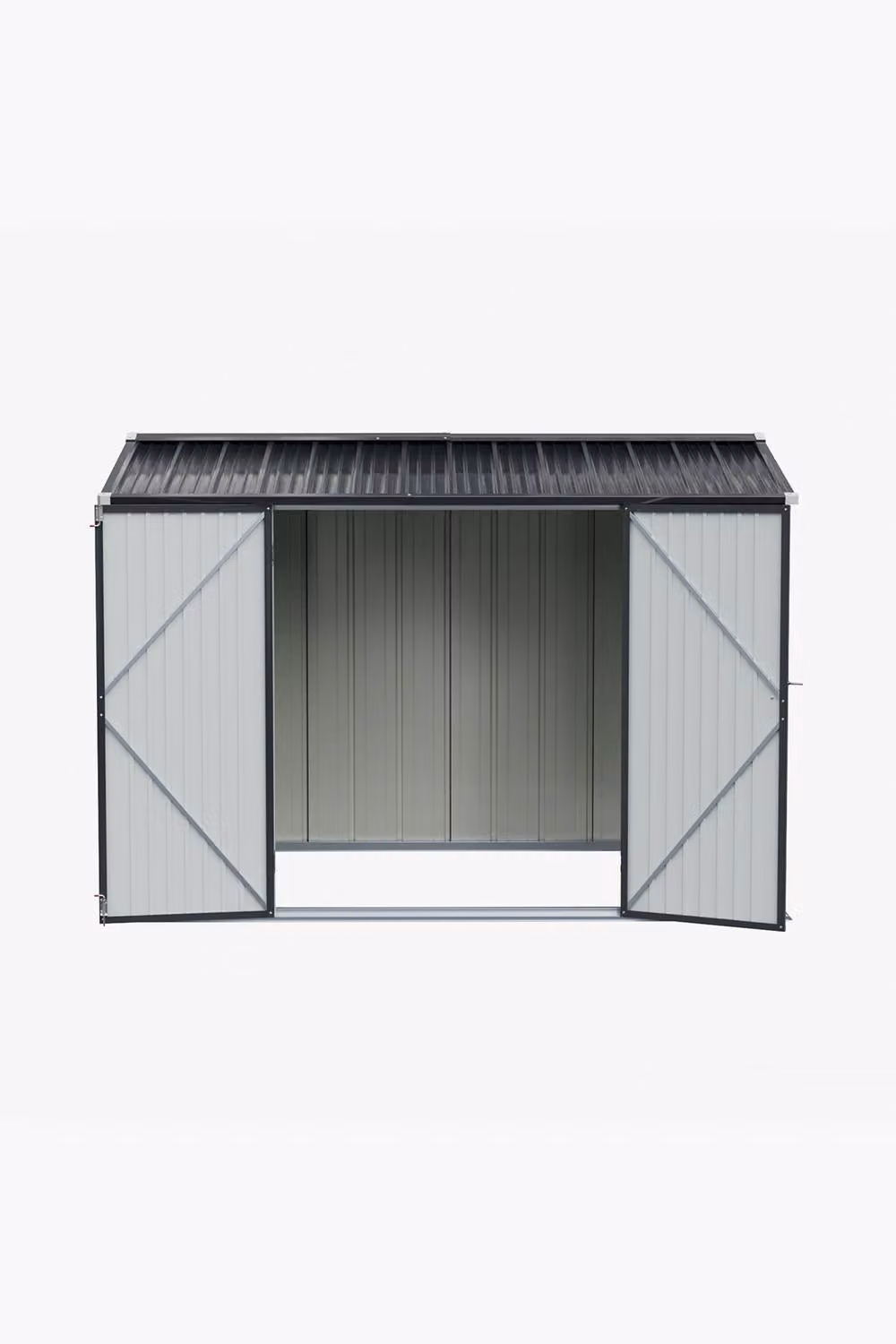 Garden Sanctuary Large Metal Garden Tool Storage Shed in Grey, W: 304.8 cm, D: 219.0 cm, H: 179.0 cm – 4