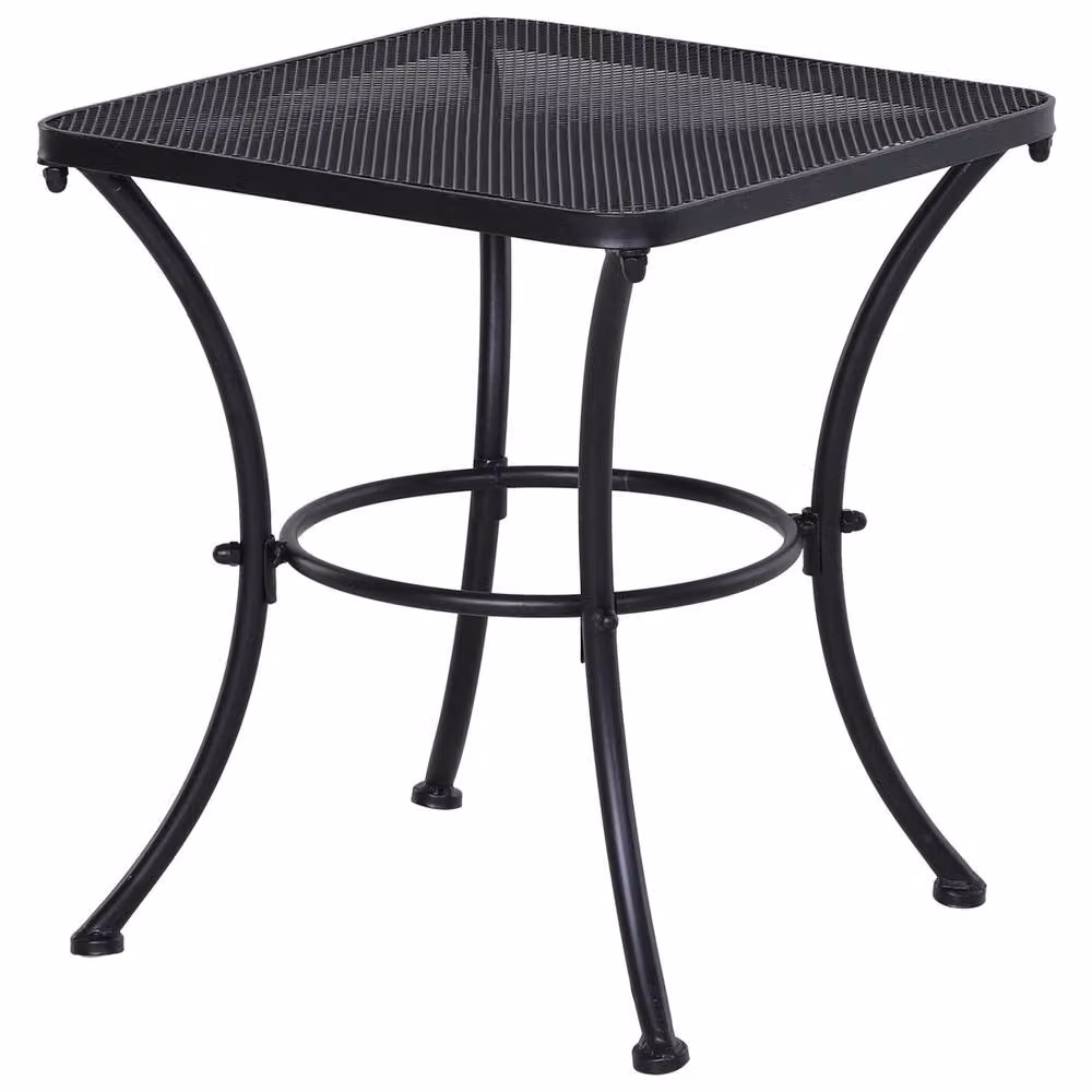 Wyld Haus Aritte Modern Black Matt Metal Square Outdoor Bistro Table W/D/H: 45 x 45 x 50 cm – 2