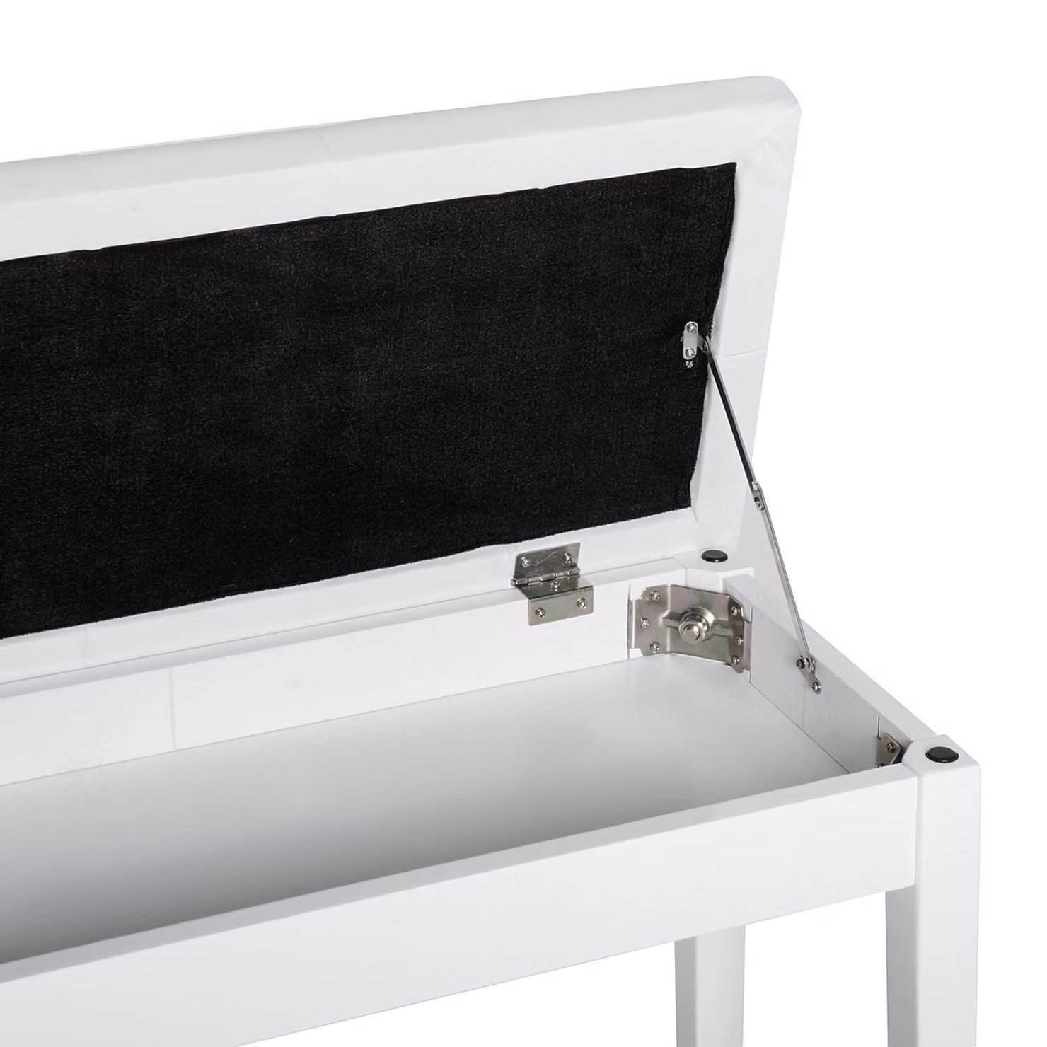 HOMCOM White PU Leather Padded Dressing Table Stool with Storage, W/D/H: 76 x 36 x 50 cm – 3