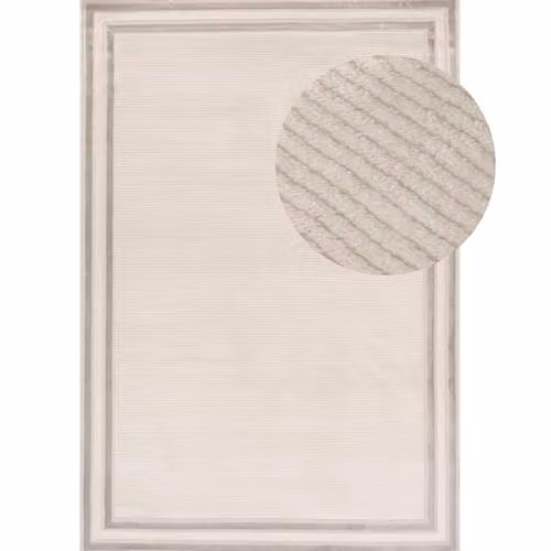 THE RUGS Carmel Modern Geometric Area Rug in Grey and Beige, W: 160 cm, D: 230 cm – 2
