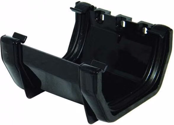 FloPlast Square Gutter Union Bracket, 114mm, Black