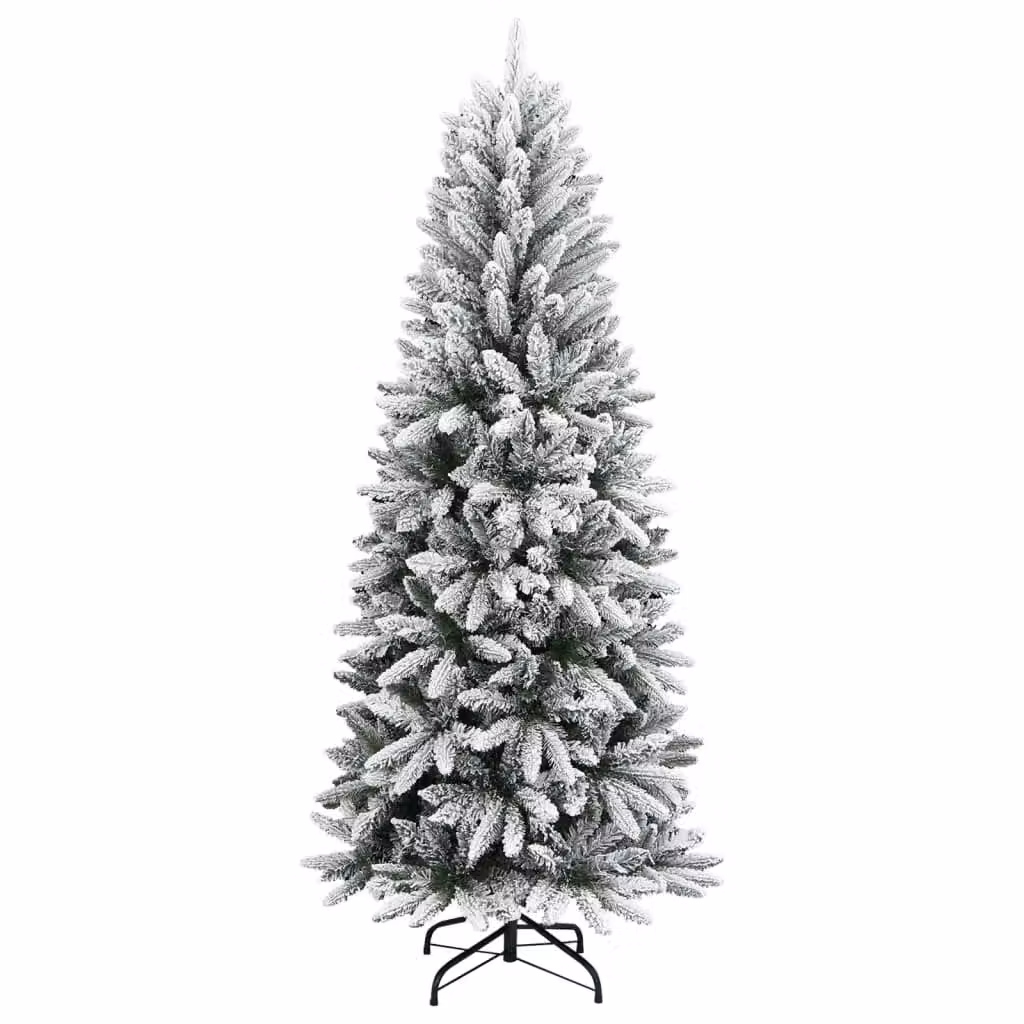 Berkfield Home Artificial Flocked Snow Christmas Tree in White, Height: 150 cm – 2