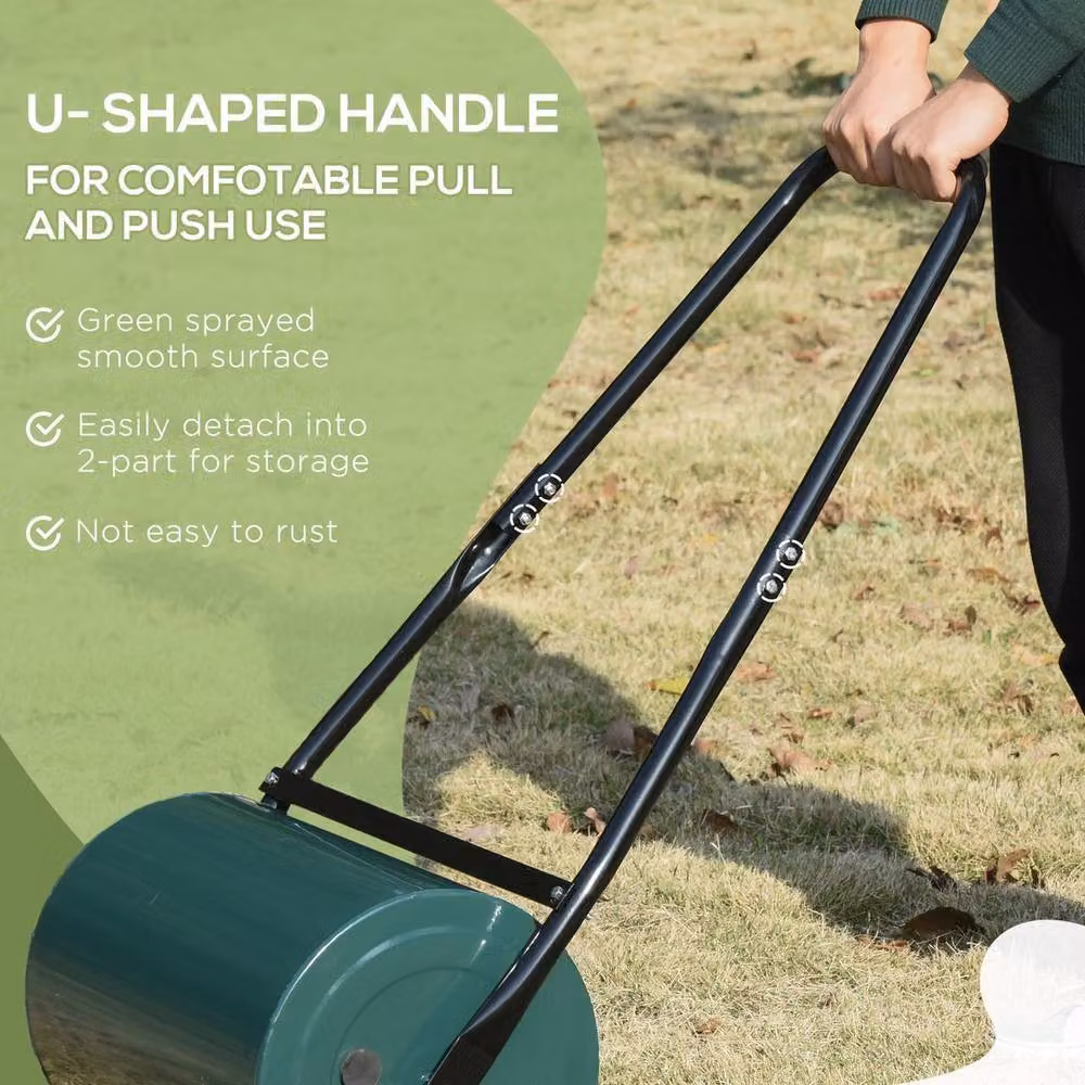 Kelvenix Green Metal Manual Garden Lawn Roller with 63 L Capacity, W: 50 cm, H: 30 cm – 2