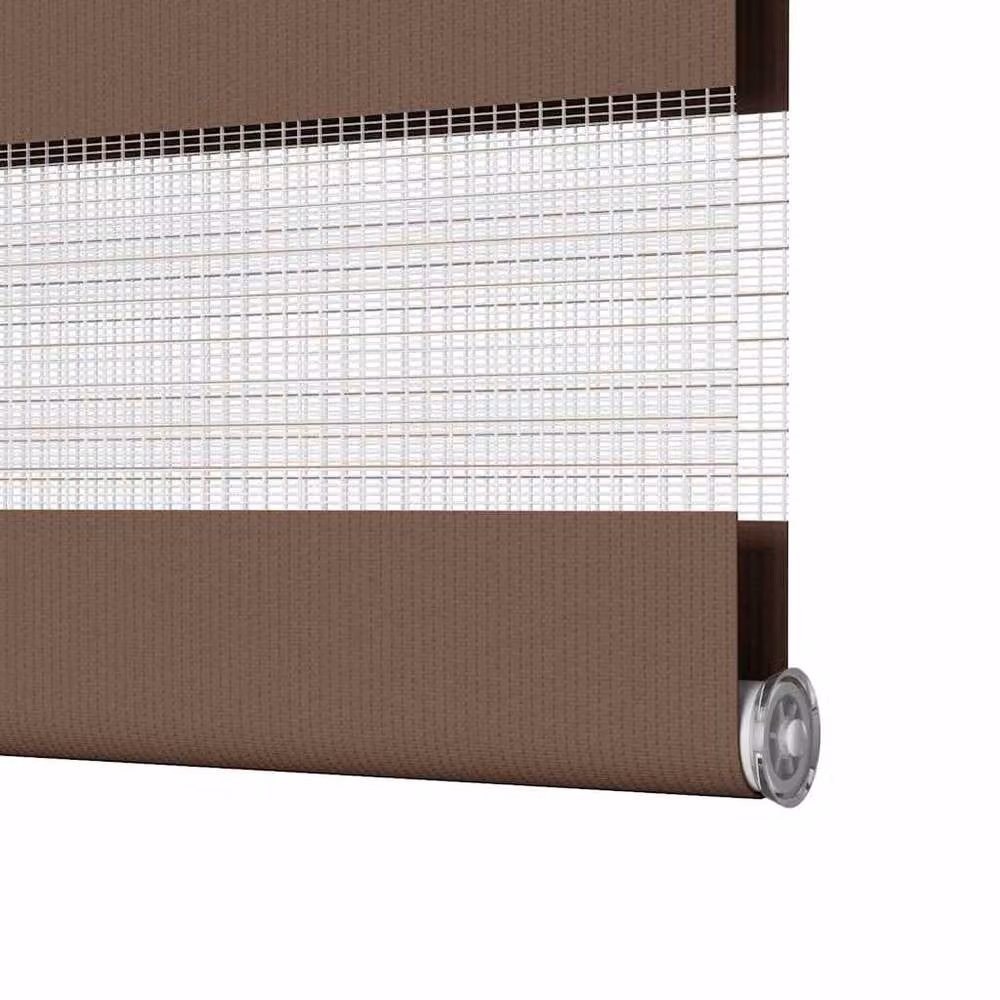 Berkfield Home Elegant Zebra Blind in Brown, Polyester, W: 70 cm, H: 200 cm – 5