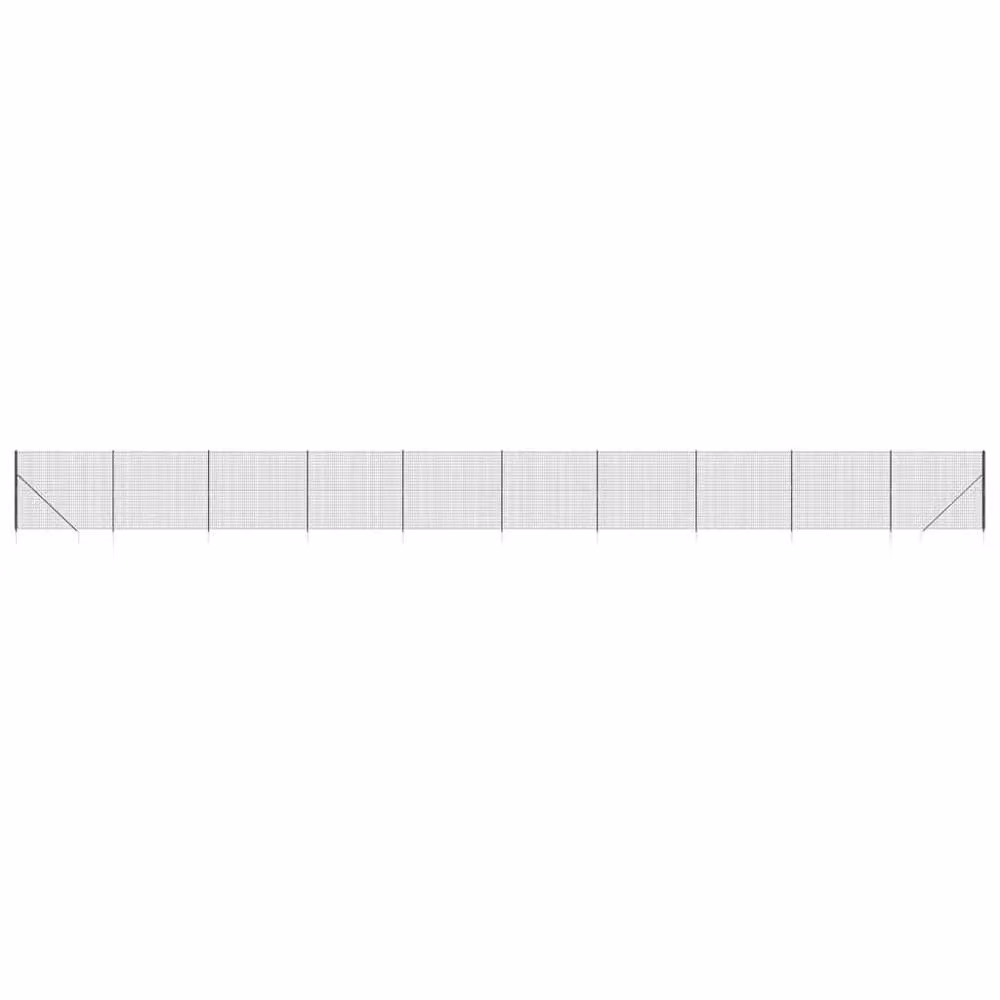 Berkfield Home Durable PVC-Coated Wire Mesh Fence with Spike Anchors in Anthracite, H: 160 cm x W: 25 m – 2
