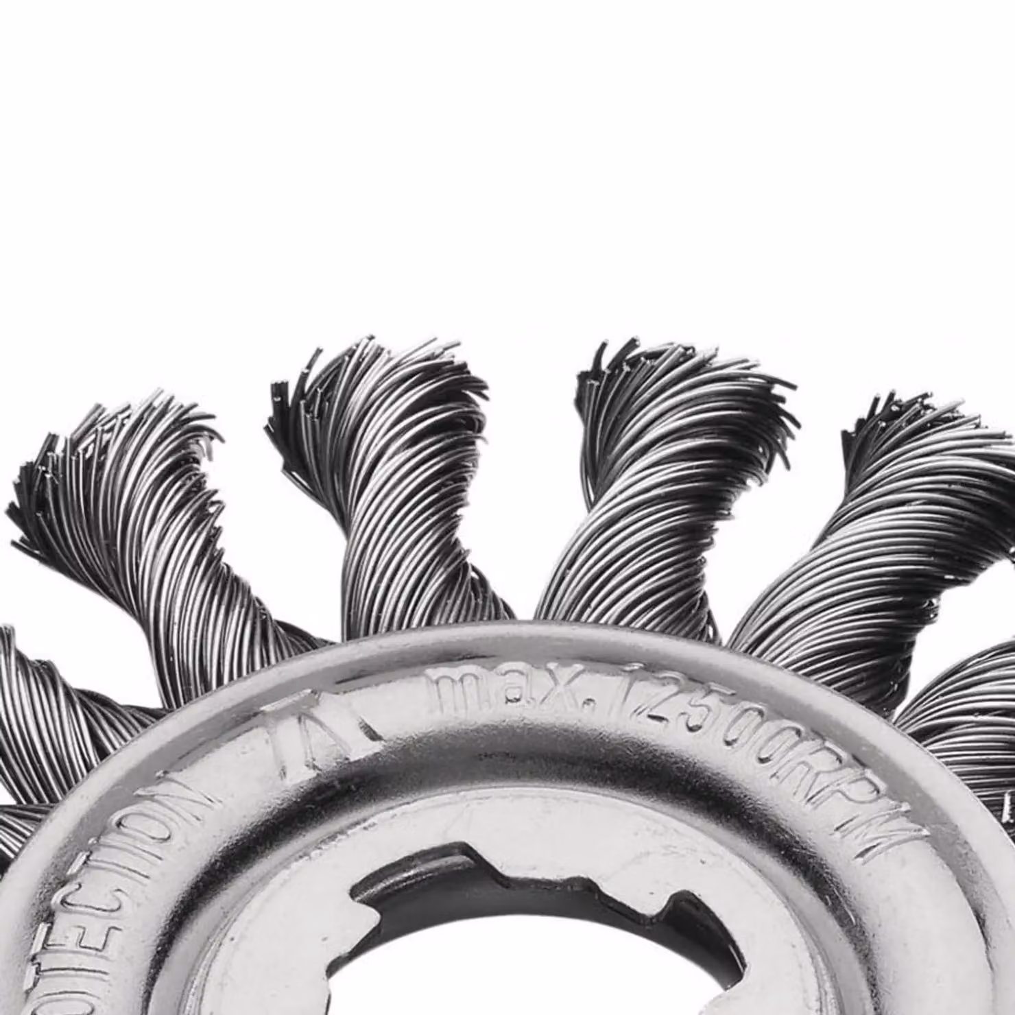 Lessmann X-lock Non-spark Knot Wheel Brush for Angle Grinders in Silver and Multicolour – 2