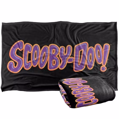 Warner Bros. Scooby Doo Logo Silky Touch Super Soft Fleece Throw Blanket, Multicolour, W: 91.44 cm x H: 147 cm