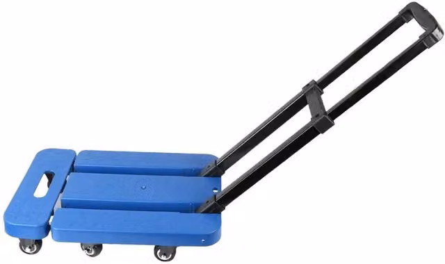 Ventryn Heavy Duty Folding Steel Sack Truck Dolly Cart in Blue – 1