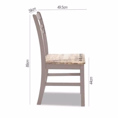 Statement Furniture Florence Country Style Wooden Dining Chair in Taupe – 2
